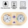 Wooden Sauna Thermometer Hygrometer 3in1 with 15 Minute Timer for For ROOM BathFor ROOM and Sauna Environments