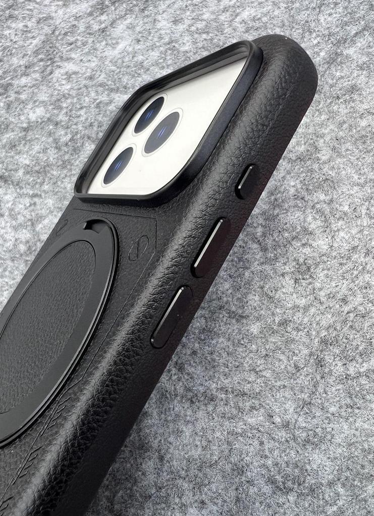 iPhone 17 Pro Max Magnetic Rotating Stand Case with Mecha Design and Frosted Skin-feel Protection