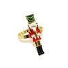 Elegant Holiday Dinner Napkin Rings Nutcrackers Design Alloy Metal Christmas Decors Elegant Alloy Napkin Holders