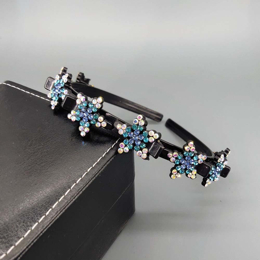 Sweet Women Pearl Hair Hoop Snowflake Star Hairband Fashion Hair Bands with Clips  Banquet