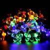 Solar Powered Flower String Lights 7m/22.97ft 50pcs Cherry Blossoms Colorful LEDs Fairy Light
