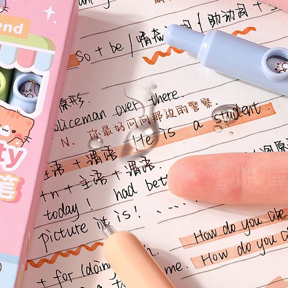 4PCS/Set Capybara Panda Pocket Pen Quick-drying Gel Pen Quick Drying Neutral Pen School Office