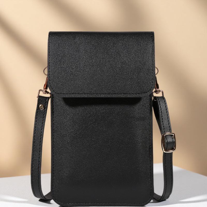 Damen Touchscreen PU-Leder Crossbody Handytasche - Klein, Einfach, Vertikaler Stil für den Sommer