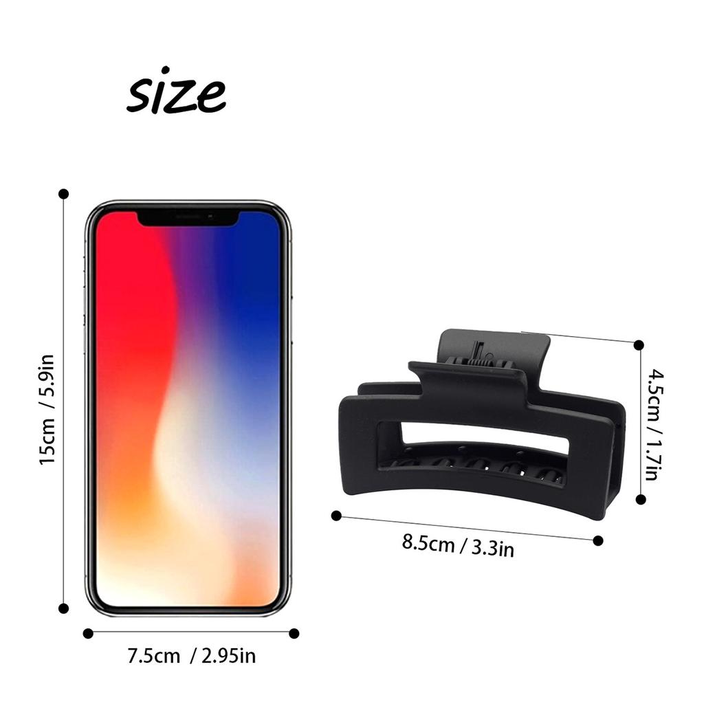 1-4PCS Classic Cream Grab Clip Female Frosted Clip Headdress Premium Feeling Large Shark Clip Hair Grip