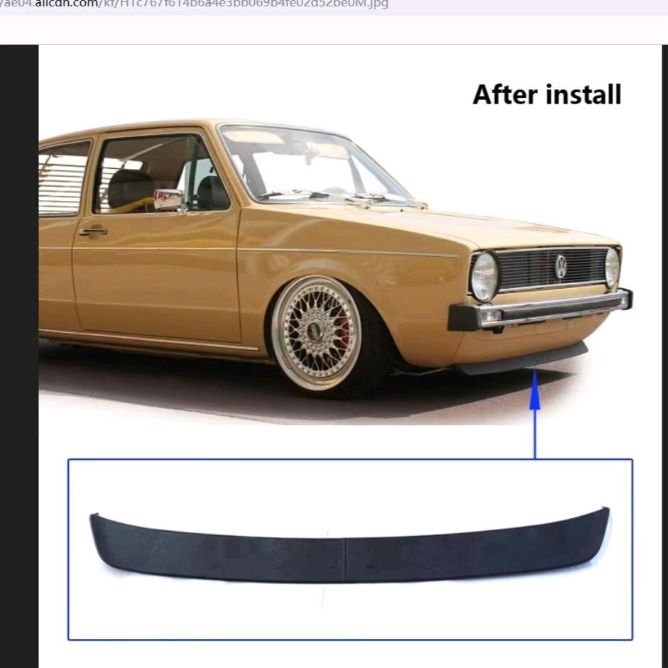 2Pcs Deep Duckbill Chin Lip Spoiler for VW Golf Jetta Mk1/mk2 Rabbit Caddy GTI GTD 16V Scirocco - Lower Bumper Lip Body Kit