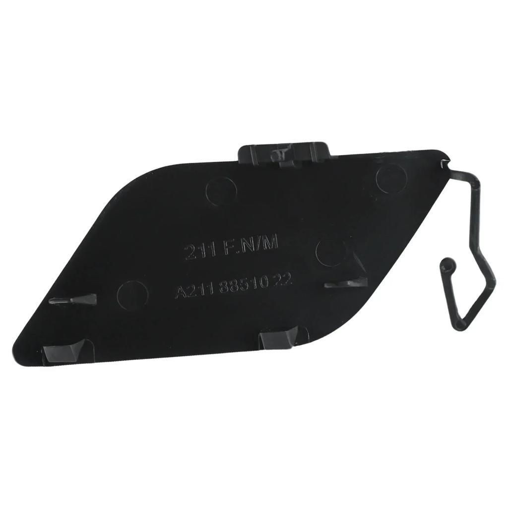Front Bumper Tow Hook Cover Cap For MERCEDES E Class W211 High Reliability Easy Installation Black (2007 2009)