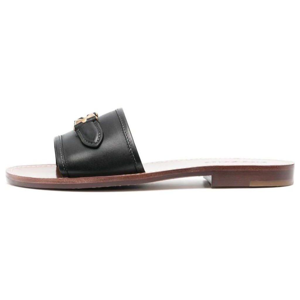 Coach Rubber Sole Quiet Slide Slippers Women's Brown CI200-BLK