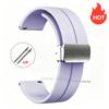 Magnetic Silicone Watch Strap 18mm 20mm 22mm Bracelet Magnetic Metal Buckle Wristband Quick Release Men Women Band Accessories