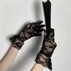 Sexy Transparent Lace Flower Thin Women Gloves Stage Performances Halloween Cosplay Wedding Party Princess Dress Accessories