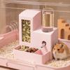 No Drip Automatic Hamster Feeder Leak Proof Food Water Dispenser Pet Water Kettle  for Rat Rabbit