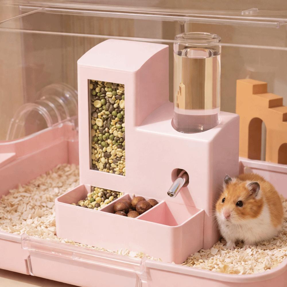 Large Capacity Hamster Water Bottle No Drip Food Water Dispenser Pet Water Kettle for Rat Rabbit