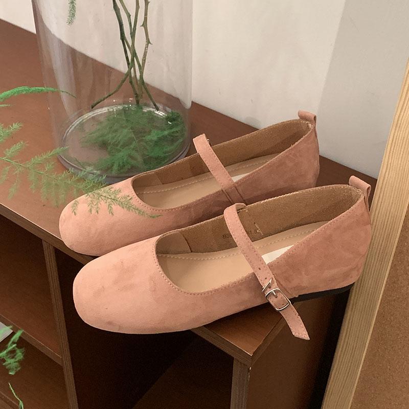 

Fashion Pink Fashion Buckle Strap Women Flats Mary Janes Shoes With Height Increasing Female Shallow Footwear Ladies Flats Shoes 35 розовый