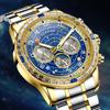 Cross Grid Men’s Diamond Automatic Mechanical Watch - Model 8302