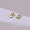 New Fashion Heart Stud Earrings for Women Hypoallergenic Screw Cartilage Helix Earring Girls Piercing Accessories Jewelry Gifts