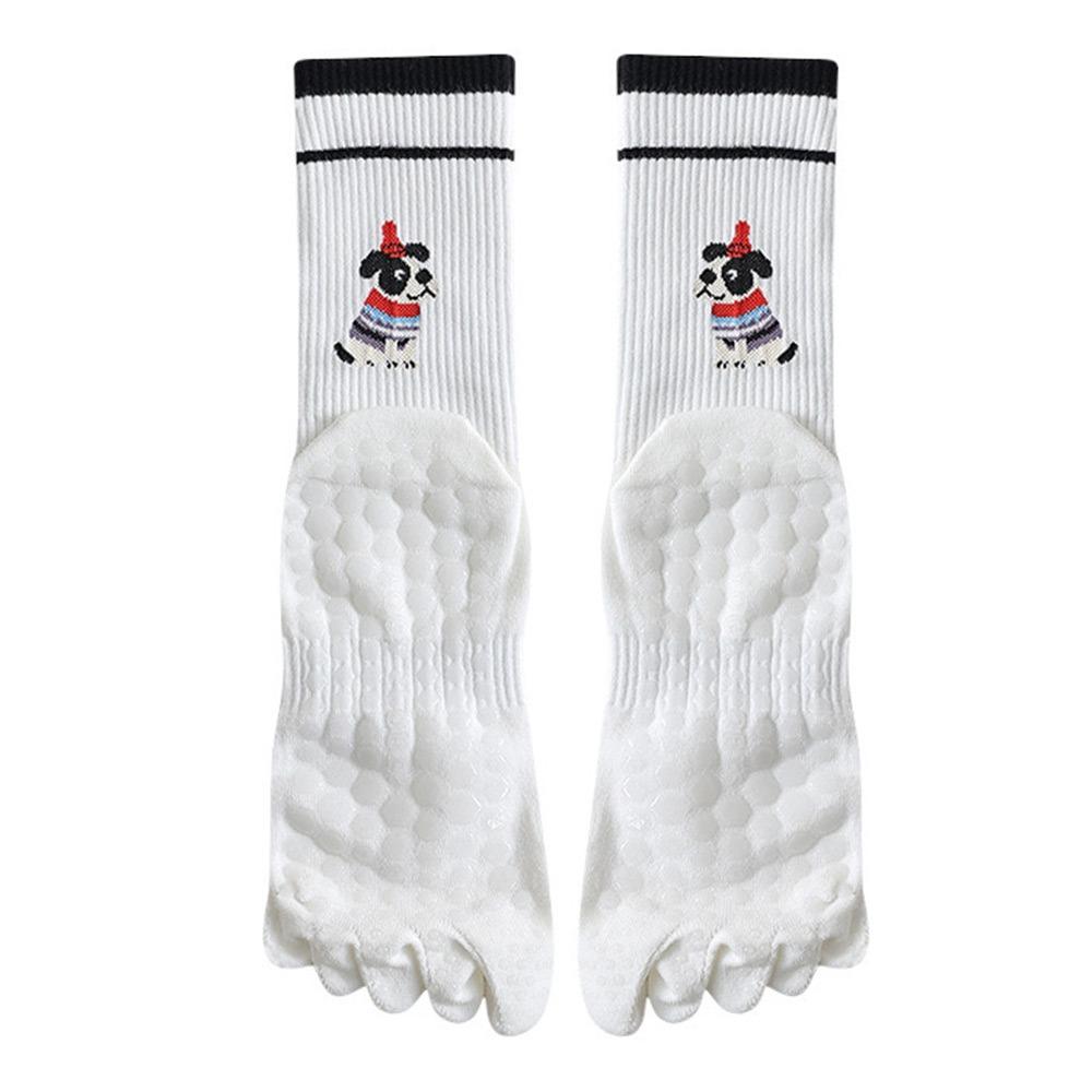 

Breathable Yoga Socks Harajuku Street Mid Tube Socks New Pilates Socks белый