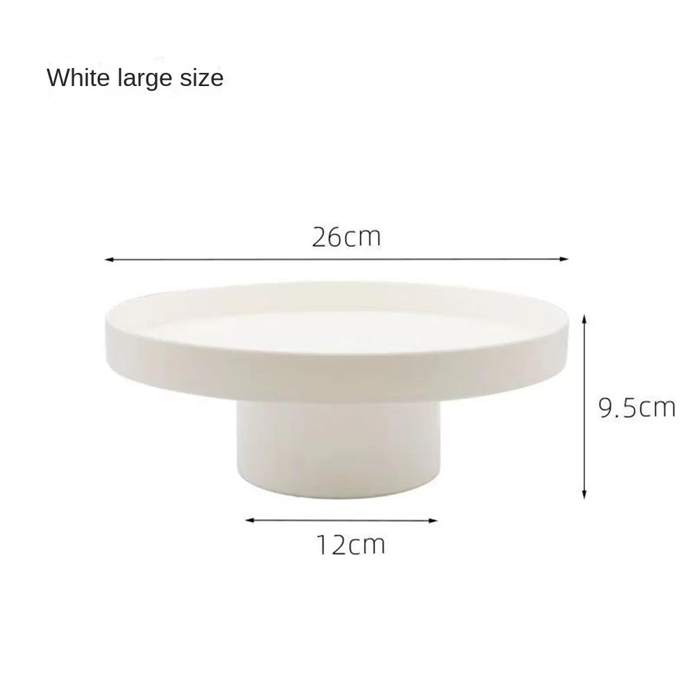 Round Black White Decorative Tray Plastic For Food Snacks Cake Dessert Buffet Presentation Tray Snack Storage Boxes Serving Tray