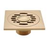Anti-odor Square Shower Drain Brass Bathroom Drainage Universal Floor Hair Catcher  Toilets
