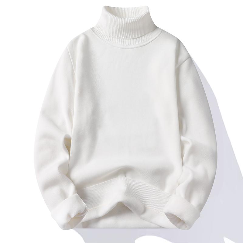Sweatwear Mens Anti-pilling High Quality Knitted Turtleneck Sweater Slim Fit Long Sleeve Pullover Solid Color Trend Men Clothing