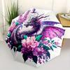 1pc Fantasy Dragon Floral Umbrella: Automatic Opening/Closing, Portable 3-Fold Design, 8-Bone Iron Frame, Outdoor, Perfect Festival Gift for Fans