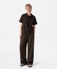 Jaa [Jaah] Elastic Waist Pants Dark Brown