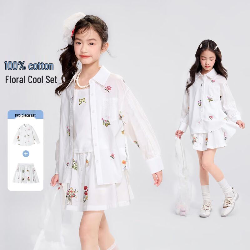 

Girls 100% Cotton Casual Shirt & Pants Set L
