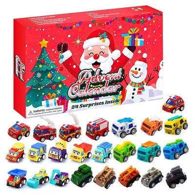 24-Day Christmas Countdown Calendar: Animal & Vehicle-Themed Tear-Off Box for Kids