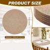 Bohemian Burlap Round Placemats, Farmhouse Style Luxury Jute Table Mats, 12 Inch Diameter, Reusable, Wedding Table Decor Tableware Mats