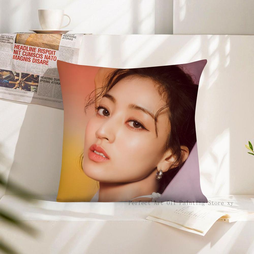 1PC Korean Group Jihyo Pillow Case Square Pillow Cushion Cover Bedroom Sofa Room Decoration Casual Kpop T-TWICE Pillow Cover