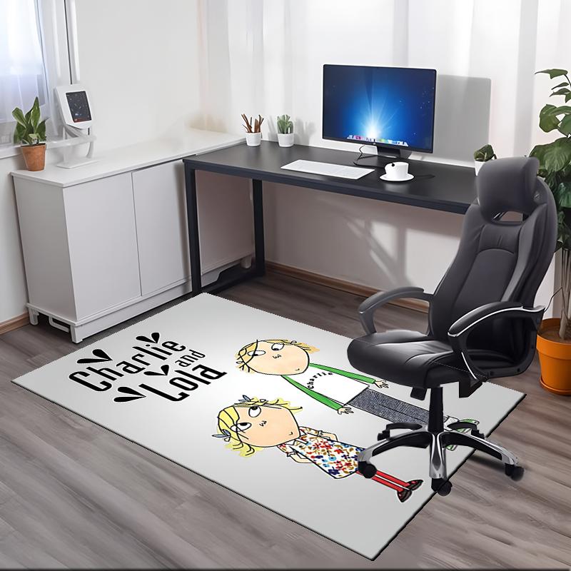 Charlie und Lola Teppich für Bürostuhl Wohnzimmer Schlafzimmer Küche Dekor Geschenke