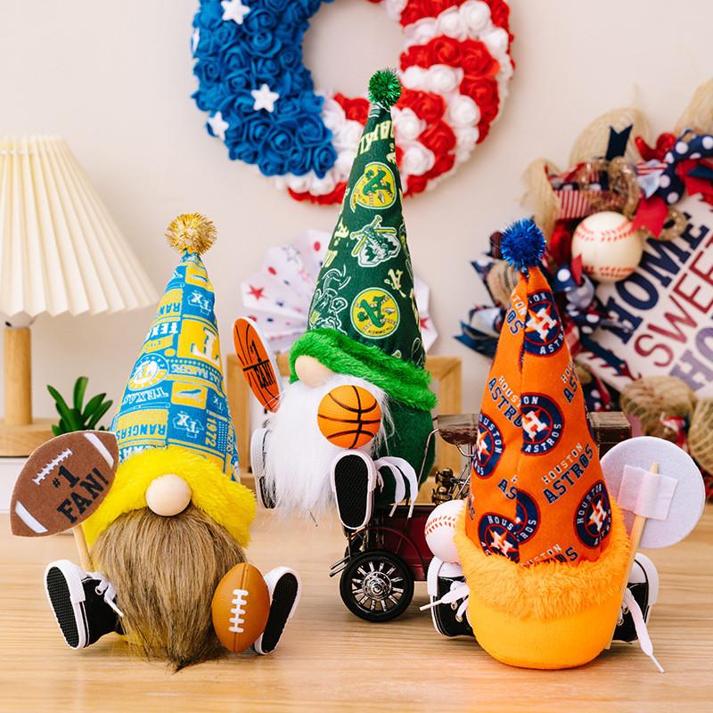 Playful Polyester Gnome Figurine For Basketball And Football Themed Room Decoration