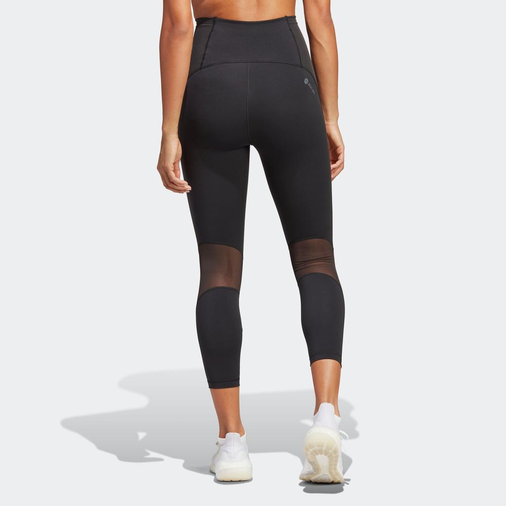 Adidas Solid High-Waist Leggings Women Bottoms Black HR5424