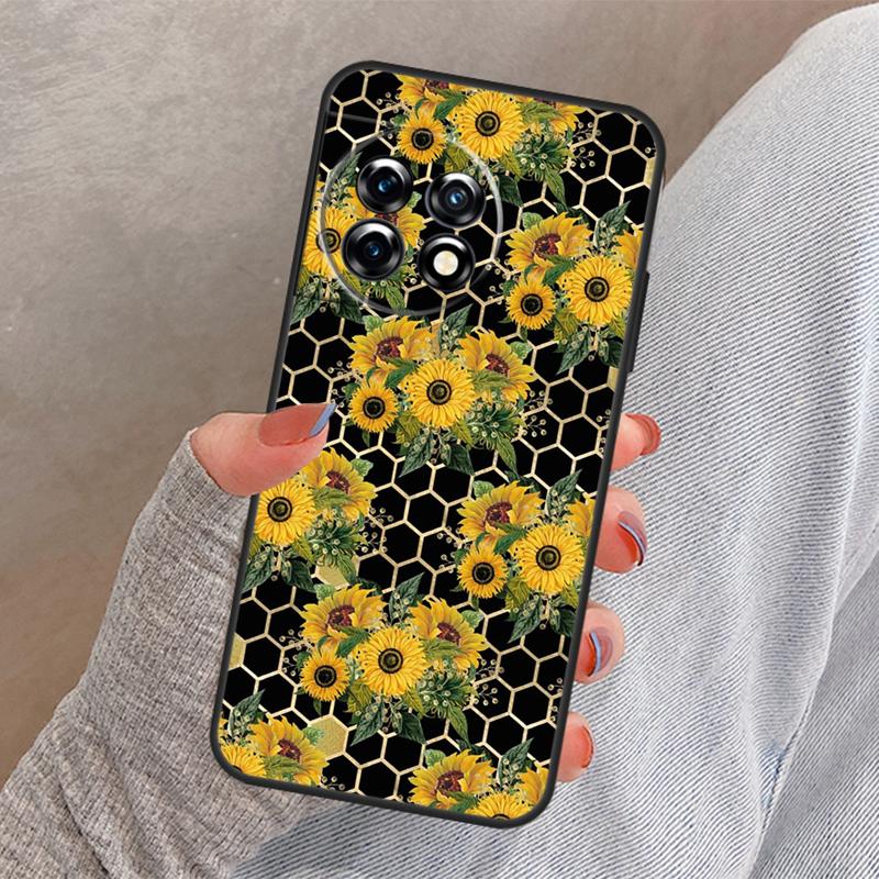 Beautiful Yellow Sunflower Cover For OnePlus 12 12R 13 13R 11 10 Pro 8T 10T OnePlus Nord 4 CE 3 2 Lite N30 N20 N10 Case