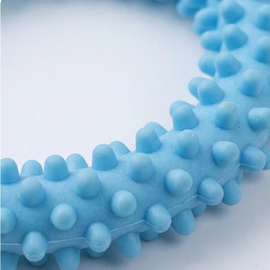 Plush Bird Dog Toy Spiky Rubber Ring Stuffed Bird Dog Chew Toy Rope Knot Interactive Tug-of-War Toy for Teeth Cleaning Small Medium Dogs