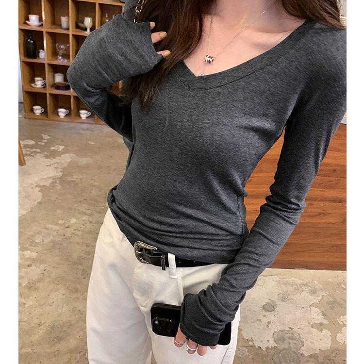 

Женский приталенный кардиган с V-образным вырезом и длинными рукавами – Весенний повседневный стиль Extra Large темно-серого