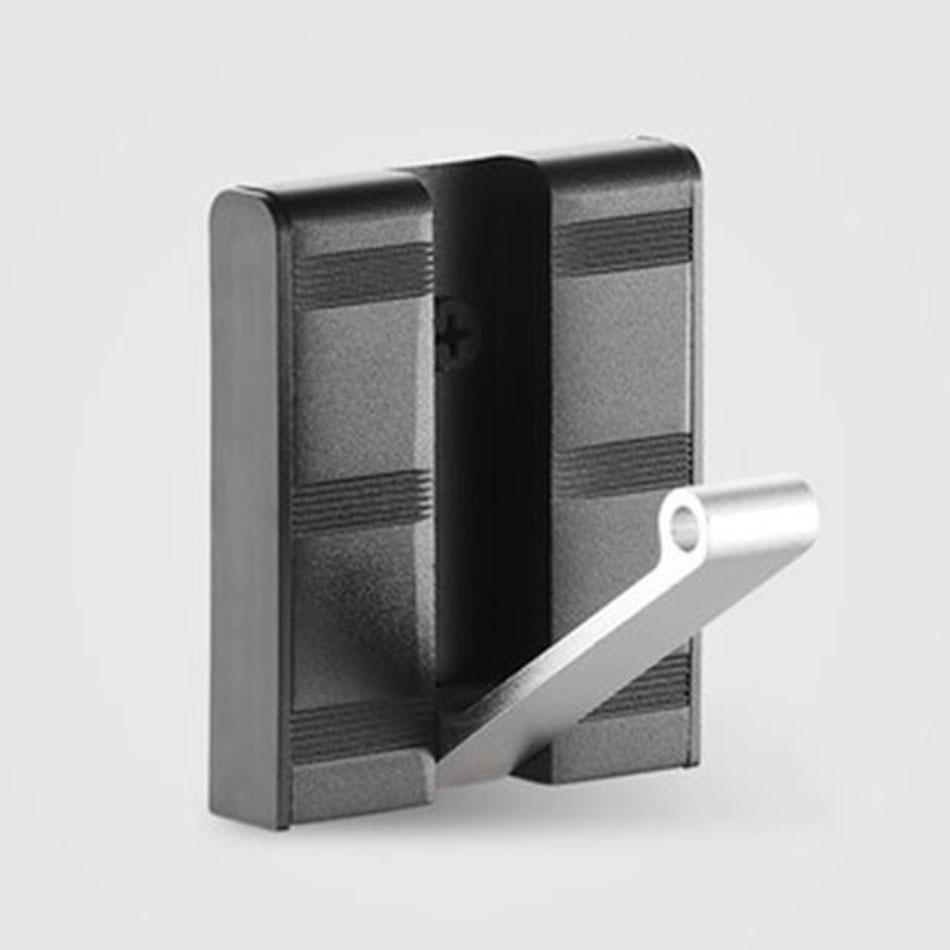 Invisible Folding Wall Hook Black Sliver Gold Aluminum Hallway Bathroom Lavatory Door Clothes Towel Storage  1 2 3 4 5 6 Hooks