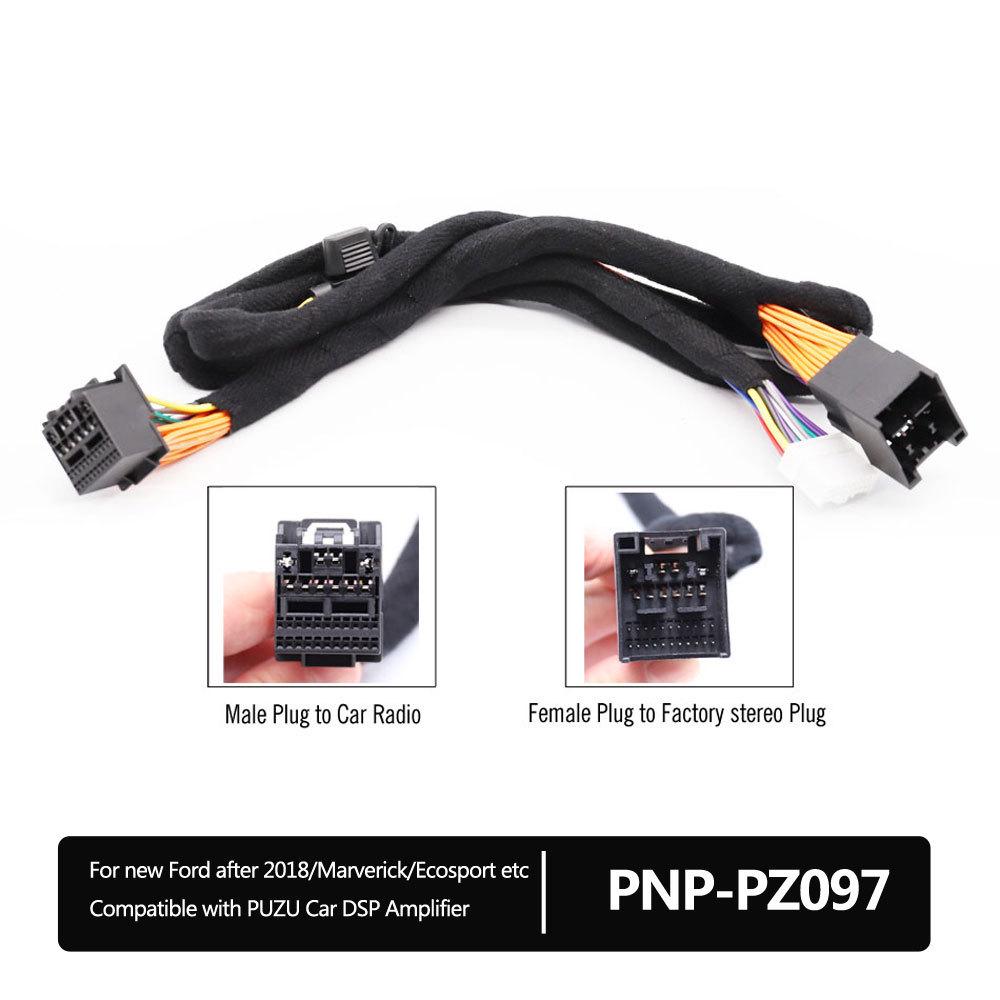 

Автомобильный DSP-усилитель Аудиопроцессор и Жгут проводов для Ford Focus 2019 PNP-PZ097 чёрный