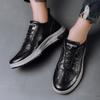 2025 new autumn men's shoes breathable board shoes waterproof leather shoes men's trend casual shoes