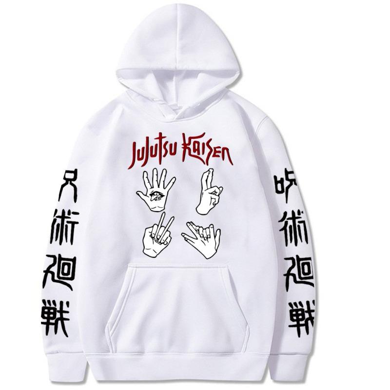 Jujutsu Kaisen Gesture Printed Men's Hoodie New Brand Hoody Clothes Vintage Fashion Casual Unisex Long Sleeve Pullovers