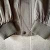 Used Vintage Blouson Jacket Glossy Short Length L American Casual Military Biker