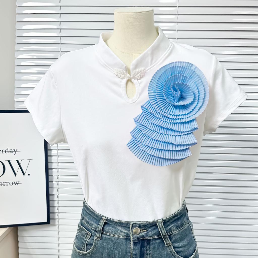 Delicate Multi-Color Chiffon Flower Multi-Layer Pleated Cloth Sticker Craft Flower Wedding Dress Dress Top Decorative Accessories