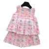 Girls' 2025 Summer Fashion Bow & Backless Top with Shorts Set