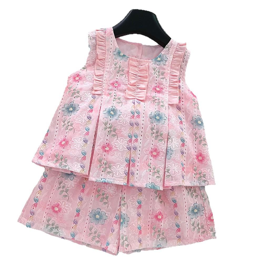 Girls' 2025 Summer Fashion Bow & Backless Top with Shorts Set