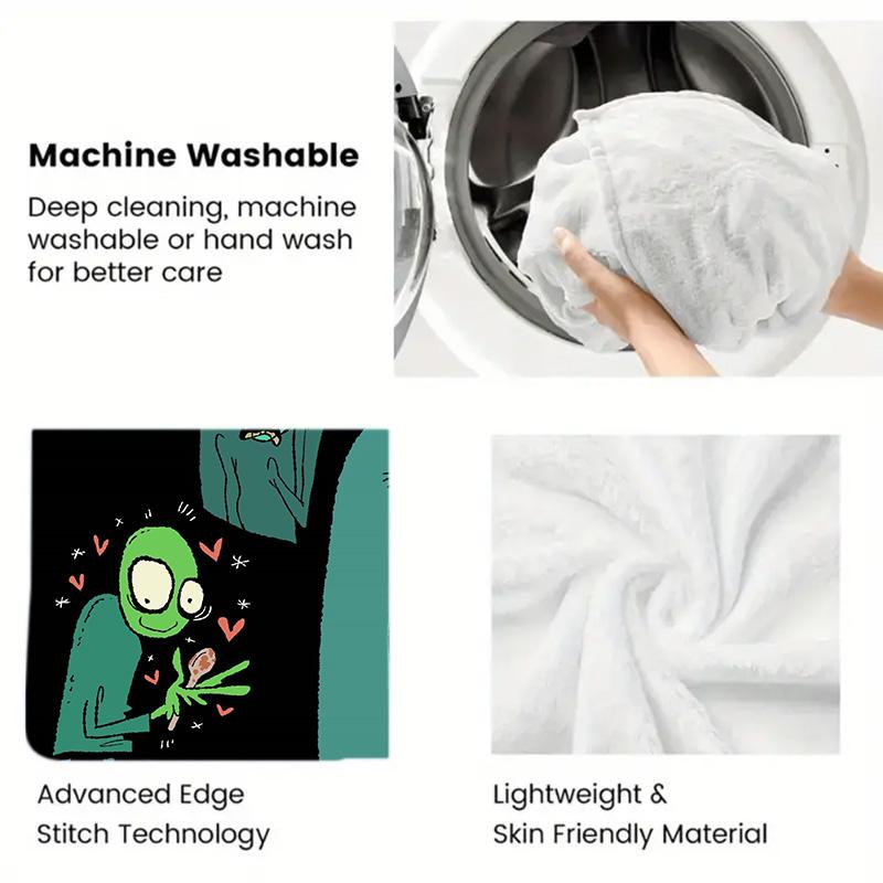 Salad Fingers 2D Flat Pattern Flannel Blanket High quality All Seasons Warmth and Comfort Perfect for Christmas Gifts.MMT0918350