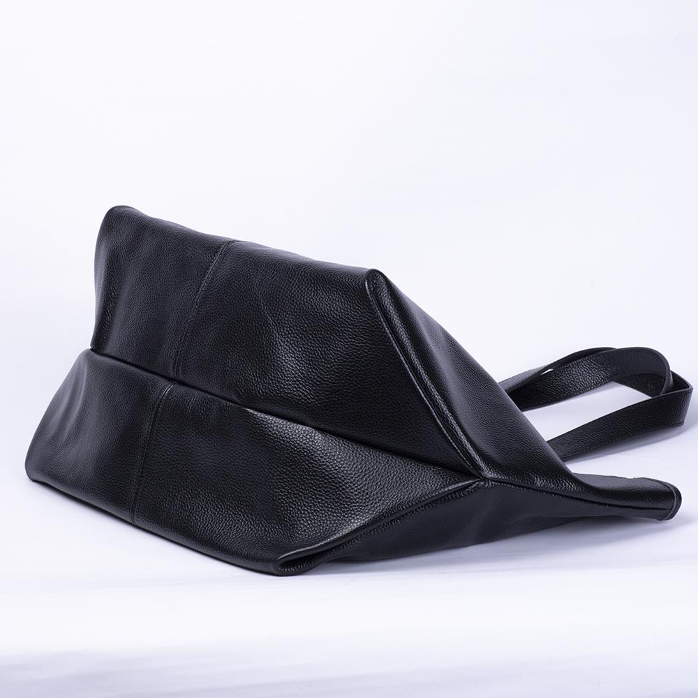 Natūralios odos minkšta moteriška rankinė, didelės talpos moteriška pečių rankinė