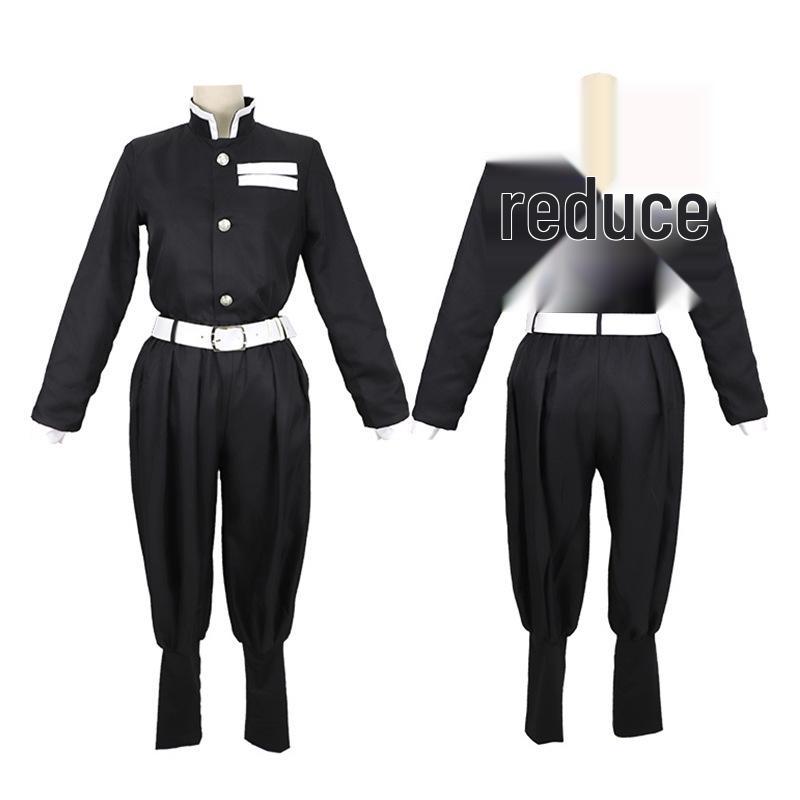 Костюм для косплею та перука Зеницу Агацуми з «Клинок, що розсікає демонів» для конвенції та Гелловіну