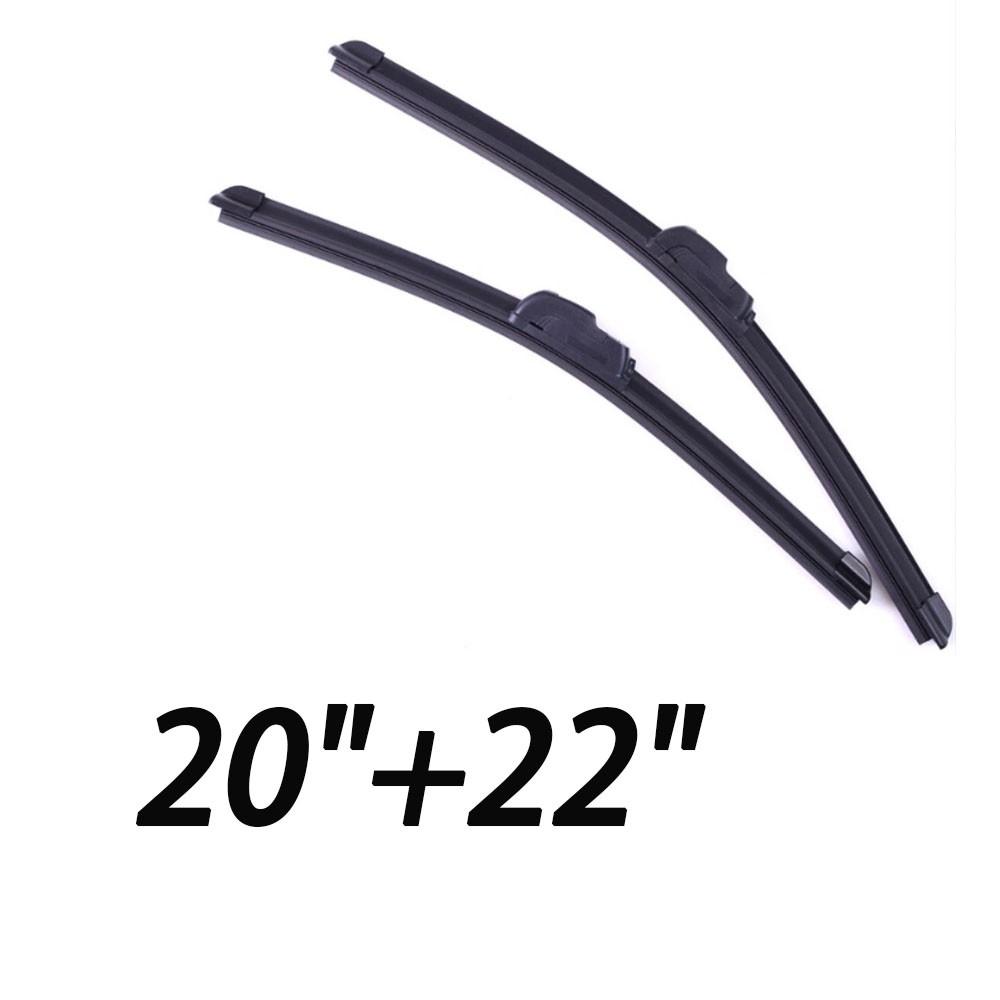 All-Season Universal U Hook Windshield Wiper Blades 22 Inch 20 Inch Pack of 2