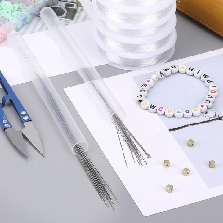 Beading Needle Set for Jewelry Making, with Needle Bottle, Thimble, Threader, Bead Cord, Tape Measure and Storage Case