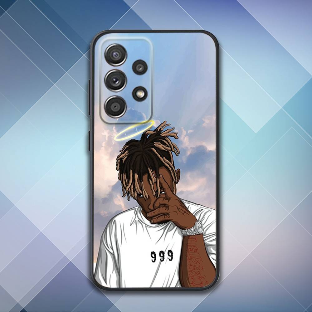 Rapper 999 J-Juice W-WRLD Phone Case For Samsung S25,S24,S21,S22,S23,S30,Ultra,S20,Plus,Fe,Lite,Note,10,9,5G Black Cover