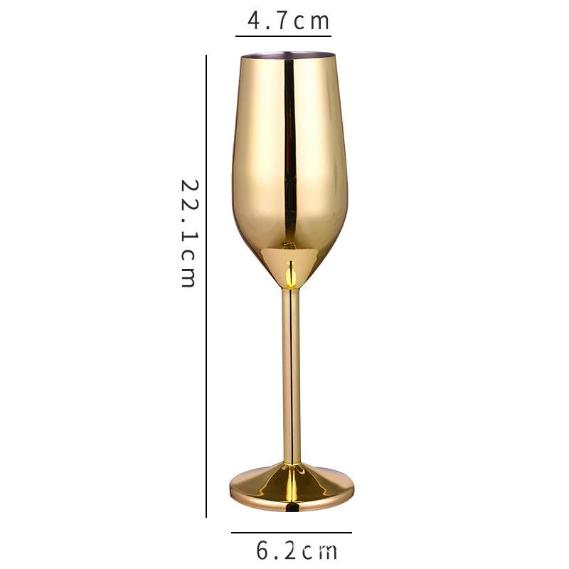 220/500ml Edelstahl Weinglas Cocktailkelch Rotweinglas Kreatives Metallweinglas Champagnerkelch für Bar Restaurant