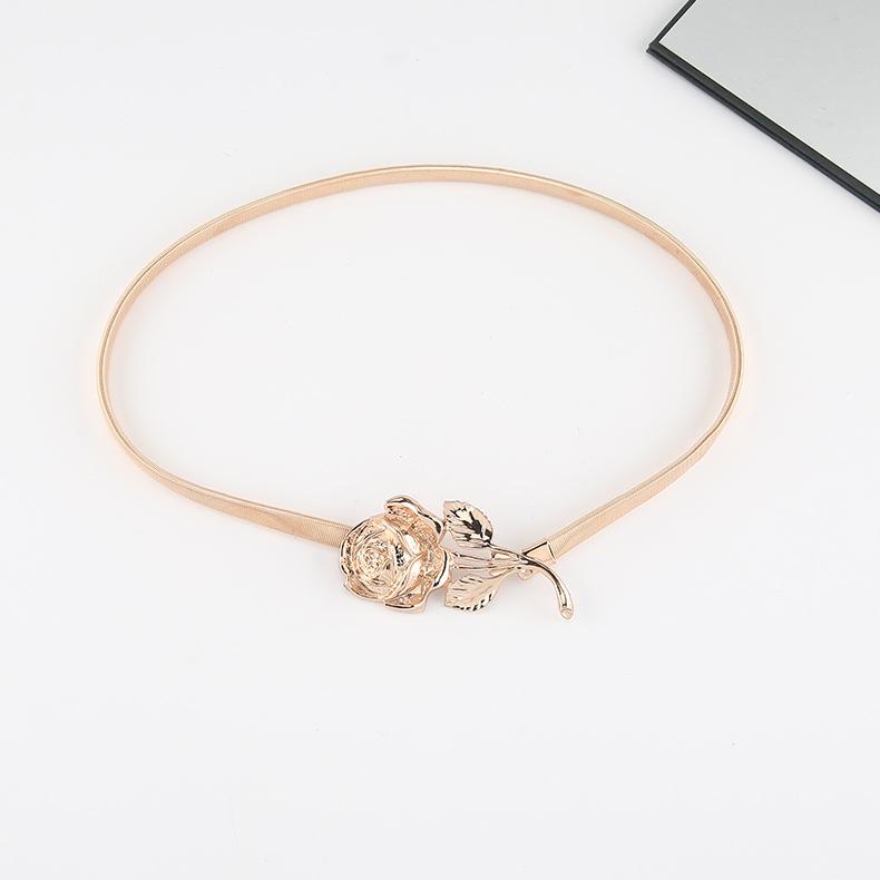 Metal Spring Belt Women'S Dress Shirt Sweater Elastic Elastic Waist Chain Waist Seal